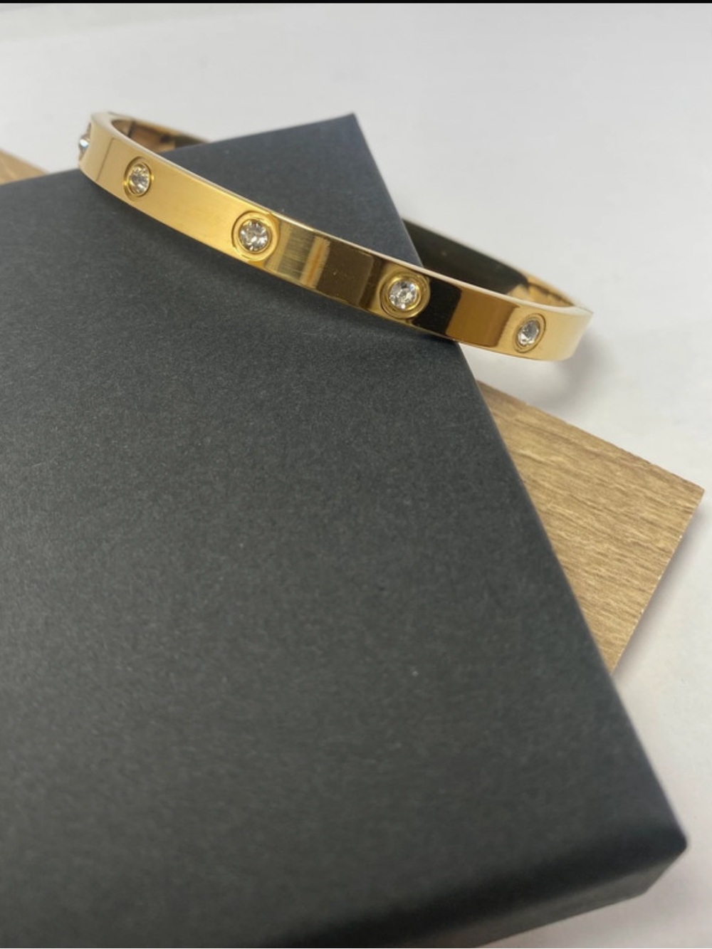 Gold Cz diamond bangle Bracelet - Women Jewelry